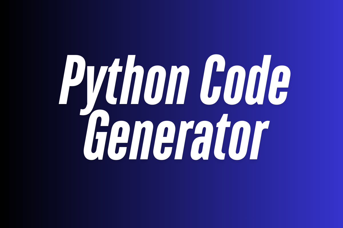 Python Code Generator